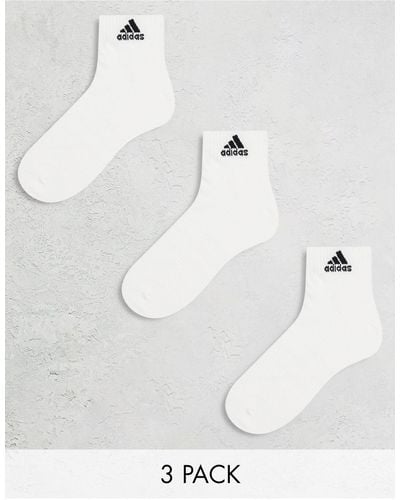 adidas Originals Adidas Training 3 Pack Ankle Socks - White