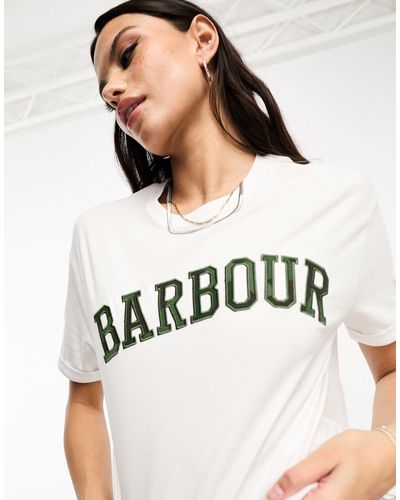 Barbour Camiseta blanca con logo exclusiva - Neutro