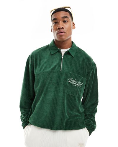 ASOS – strukturiertes oversize-sweatshirt - Grün