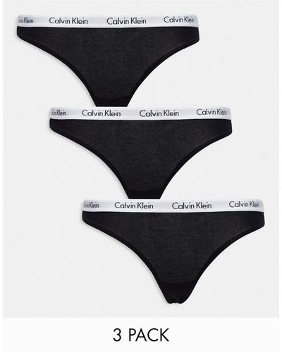 Calvin Klein – carousel – slips im 3er-pack - Schwarz