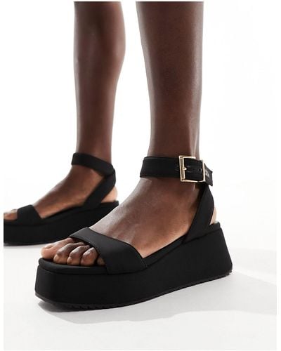 ASOS Tantoo Flatform Sandals - Black