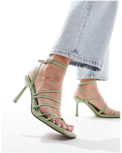 ASOS Hamper Strappy Mid Heeled Sandals - Green