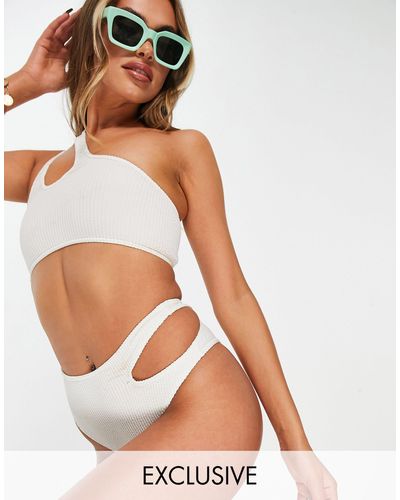 AsYou – bikiniunterteil mit asymmetrischem zierausschnitt - Weiß