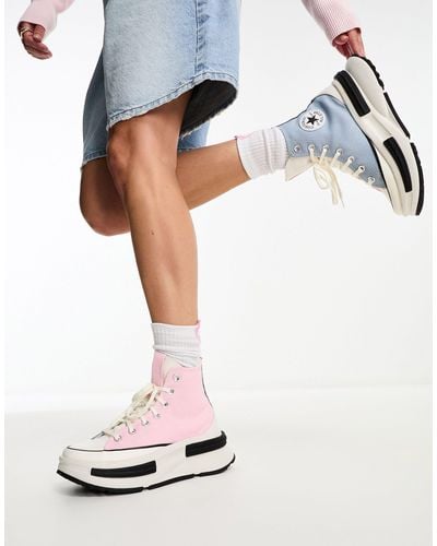 Converse Run star legacy cx hi - sneakers alte blu e rosa - Multicolore