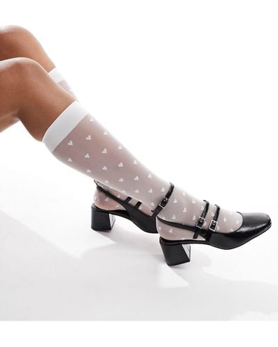 ASOS Sheer Heart Knee-high Socks - White