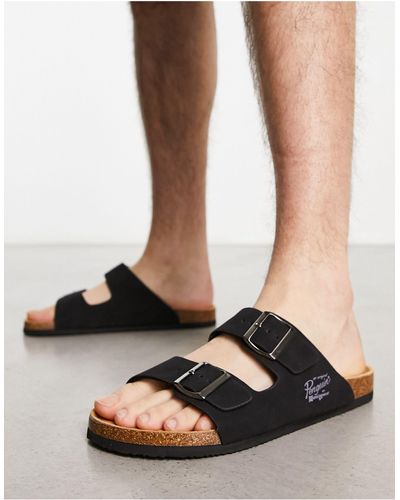 Original Penguin – sandalen kunstleder - Schwarz