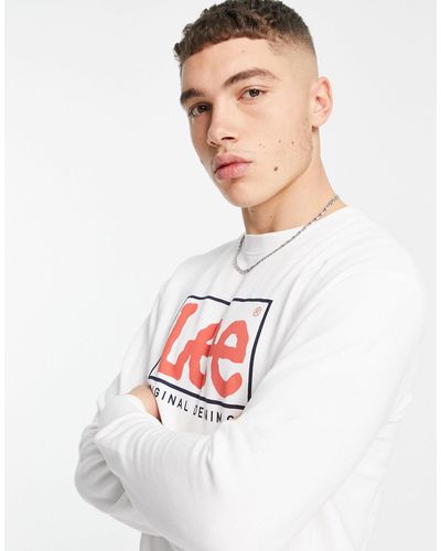 Lee Jeans Sweater Met Logo - Wit