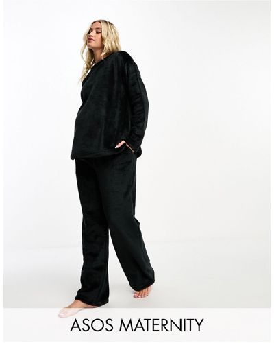 ASOS Asos design maternity - exclusivité - ensemble sweat et pantalon confort en polaire ultra douce - Blanc