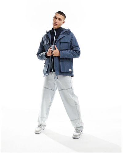 Lee Jeans Parka con capucha y bolsillos utilitarios - Azul