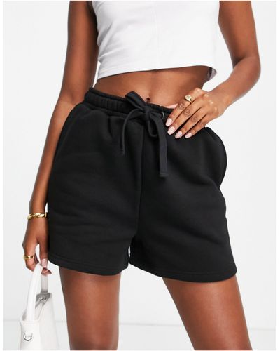NA-KD Cotton Jersey Sweat Shorts - Black