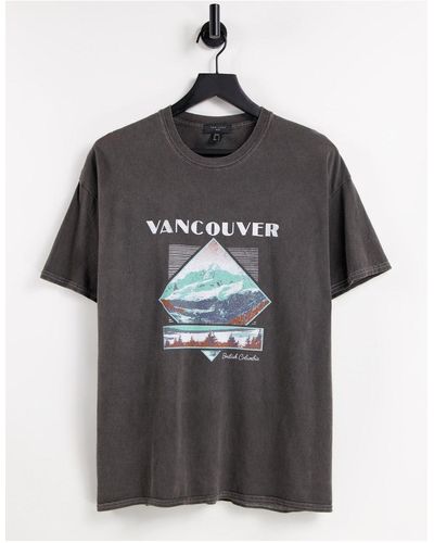 New Look Oversized T-shirt Met 'vancouver' Print - Meerkleurig