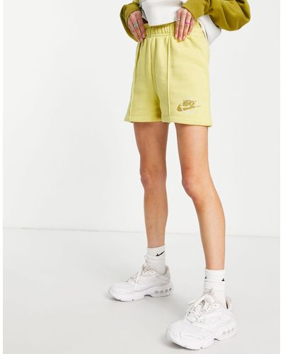 Nike Short fonctionnel en polaire avec cordon - Jaune