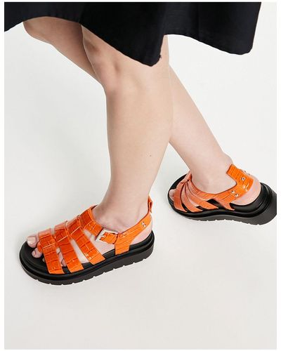 River Island – römersandalen - Schwarz