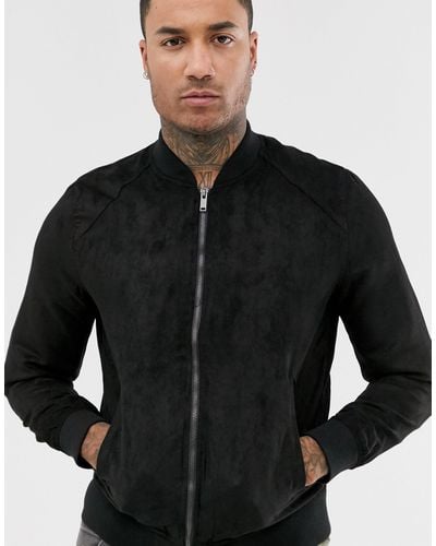 Bershka Chaqueta bomber - Negro