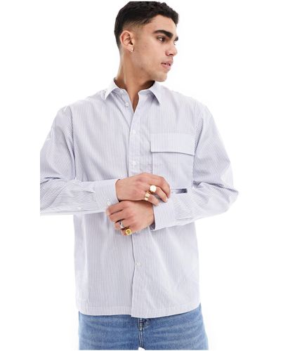 SELECTED Oversized Poplin Shirt - White