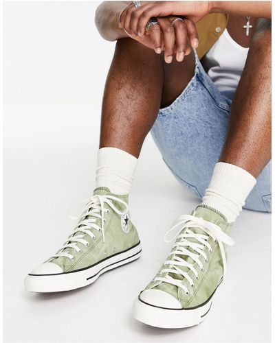 Converse Chuck Taylor - All Star - Canvas Hoge Sneakers Met Wassing - Wit