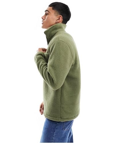 Jack & Jones – fleece-sweatshirt - Grün