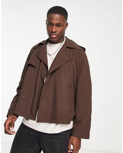 ASOS Trench corto marrone