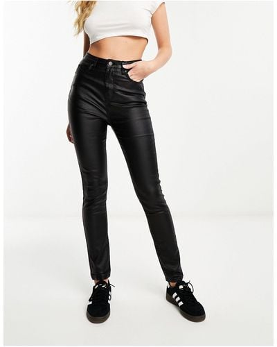 In The Style Exclusivité - jean skinny taille haute enduit - Noir