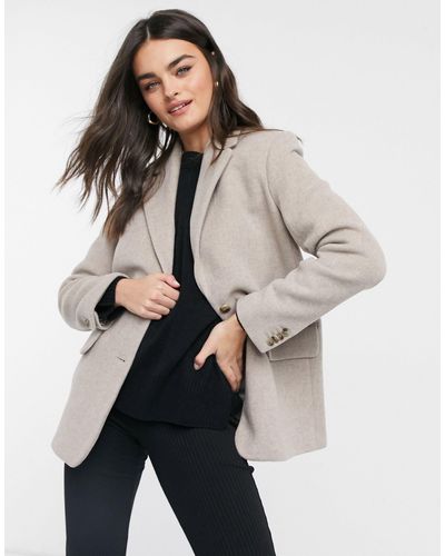 & Other Stories Oversized Wool Blazer - Natural