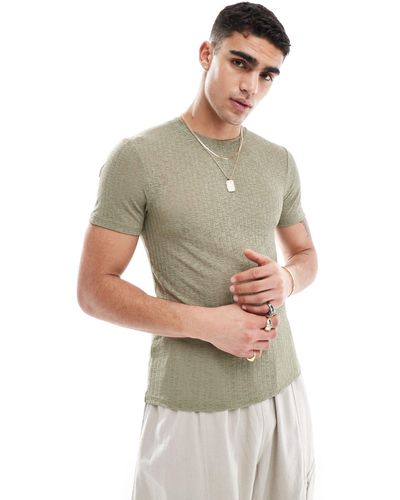 ASOS Muscle Fit T-shirt - Gray