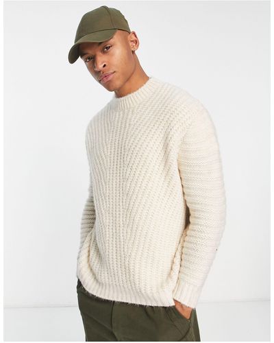 ASOS Oversized Fit Rib Sweater - White