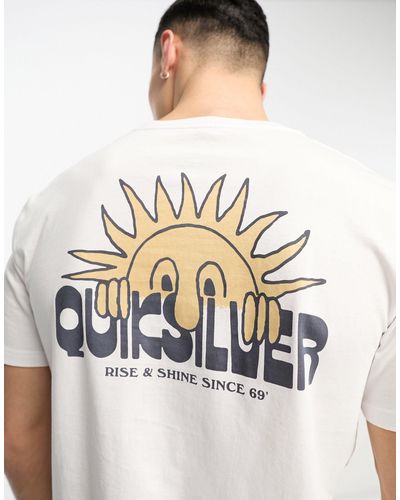 Quiksilver T-shirt à logo rise and shine - Blanc