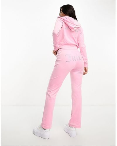 Juicy Couture Velour Straight Leg joggers Co-ord - Pink