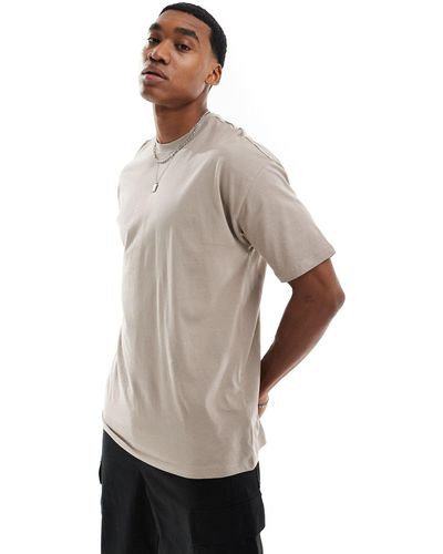 New Look T-shirt oversize chiaro - Grigio
