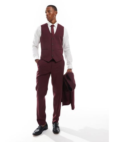 ASOS Slim Suit Trouser - Red