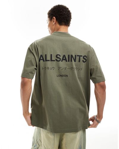 AllSaints Underground Oversized T-shirt - Green