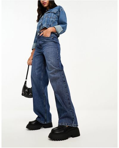 Miss Selfridge Jeans ampi lavaggio indaco - Blu
