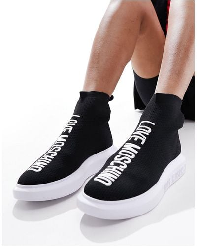 Love Moschino High Top Trainers - Black