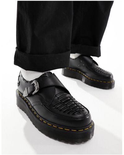 Dr. Martens Quad - scarpe nere con fibbie stile creepers - Nero