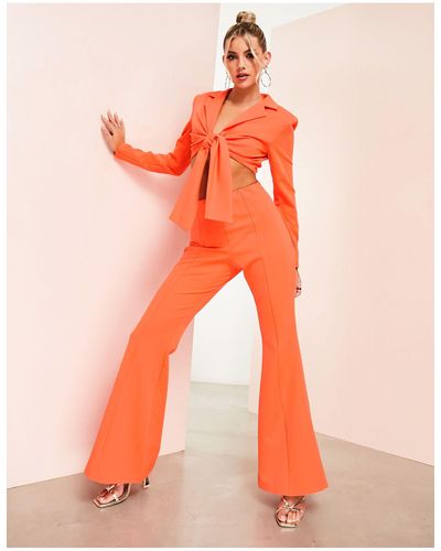 ASOS Kick Flare Suit Trouser - Orange