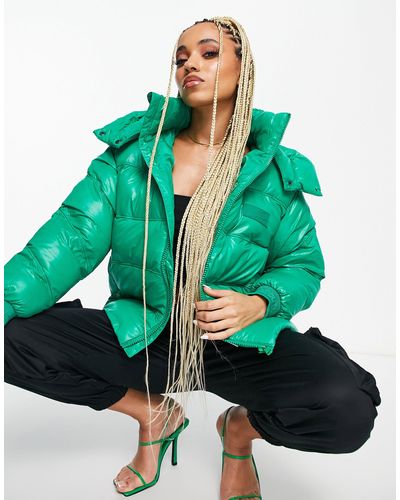 The Couture Club High Shine Jacket - Green