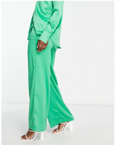 Style Cheat Wide Leg Trouser Co-ord - Green