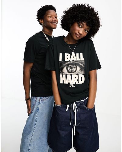 Nike Basketball I Ball Hard - Dri-fit - Uniseks T-shirt - Blauw