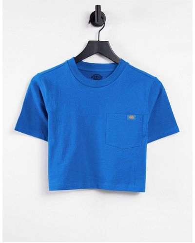Dickies Porterdale - Cropped T-shirt - Blauw