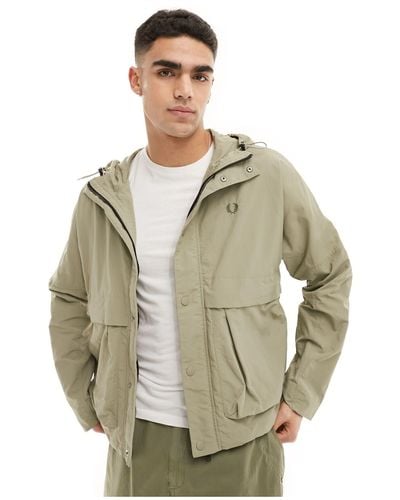 Fred Perry Parka With Hood - Grey