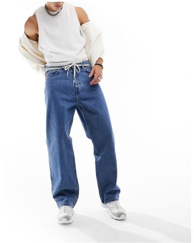Weekday Galaxy - jeans larghi stile anni '90 - Blu