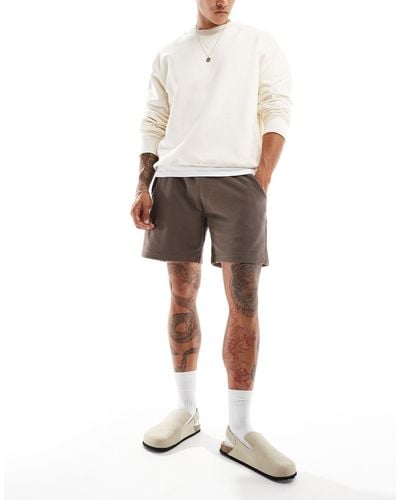Hollister – shorts aus twill-jersey - Weiß