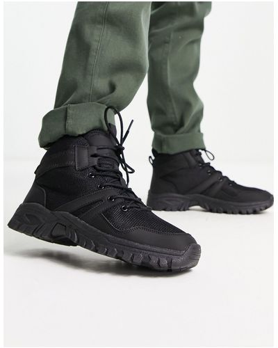 New Look Chunky Trainer Boots - Black