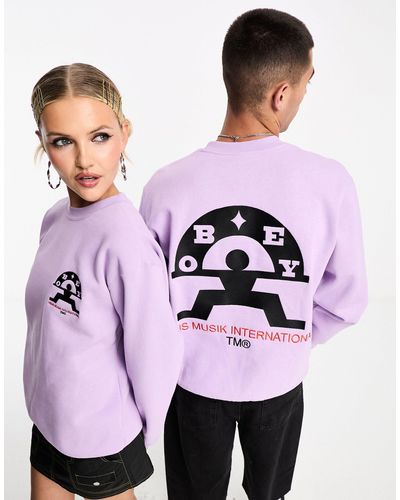Obey Haus Musik - Uniseks Sweater - Roze