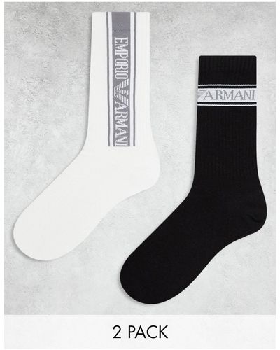 Emporio Armani Bodywear 2-pack Sporty Socks - White