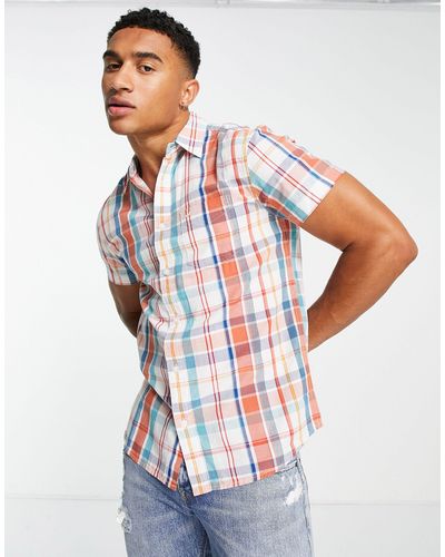 Wrangler Chemise à carreaux et manches courtes - blanc multicolore