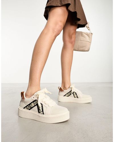 River Island Branded Trainers - Natural