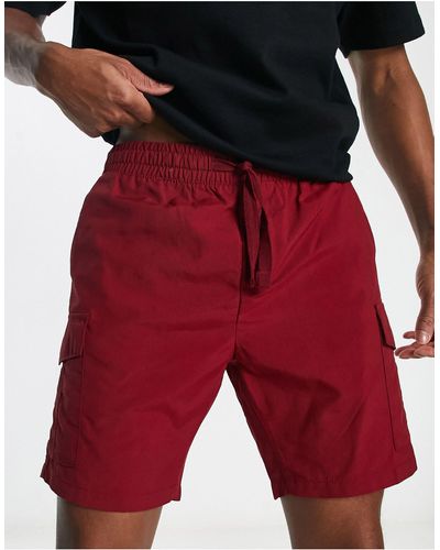 Brave Soul Short cargo technique - bordeaux - Rouge