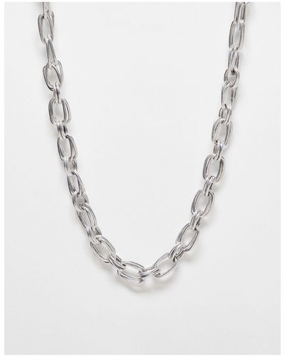 Reclaimed (vintage) Collar estilo cadena unisex - Blanco