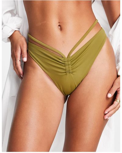 Weekday Cave Strappy Bikini Bottom - Green